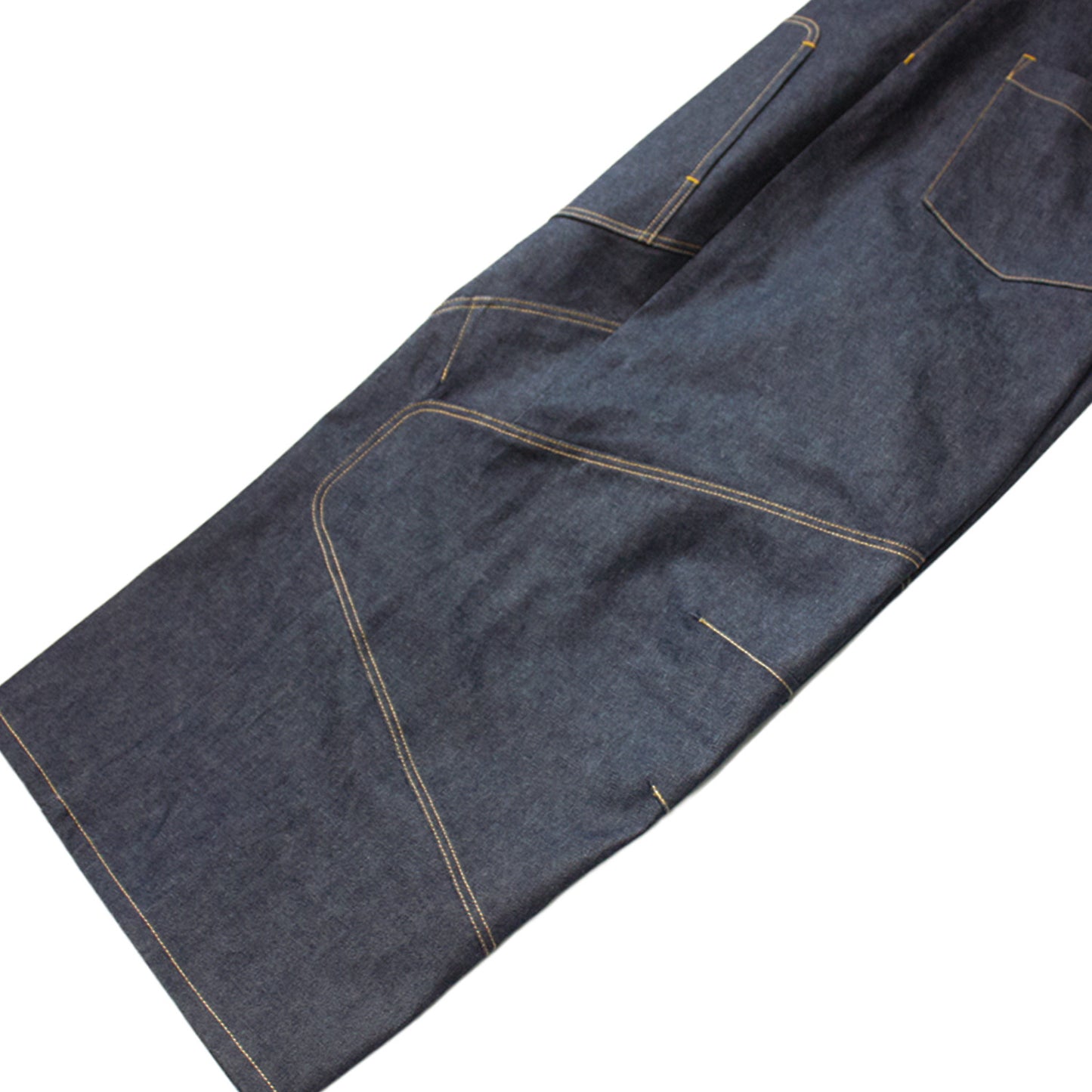 MUZE®︎ TURQUOISE LABEL -【RIGID DENIM COVERD KNEE PANEL TROUSERS(INDIGO)】ミューズ リジッドデニム パネル トラウザーズ インディゴ