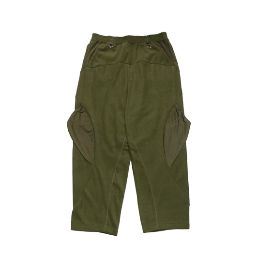 MUZE TURQUOISE LBEL -【FLEECE CURVE CARGO PANTS(KHAKI)】ミューズ フリース カーブ カーゴパンツ カーキ