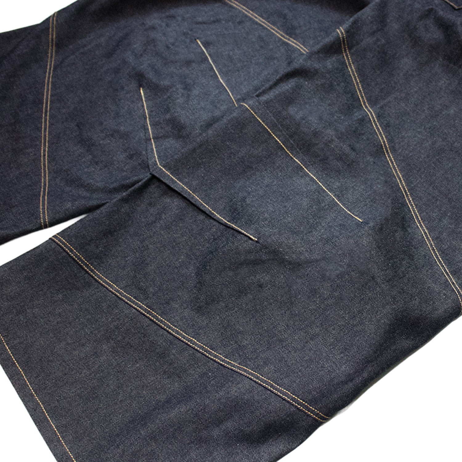 MUZE®︎ TURQUOISE LABEL -【RIGID DENIM COVERD KNEE PANEL TROUSERS