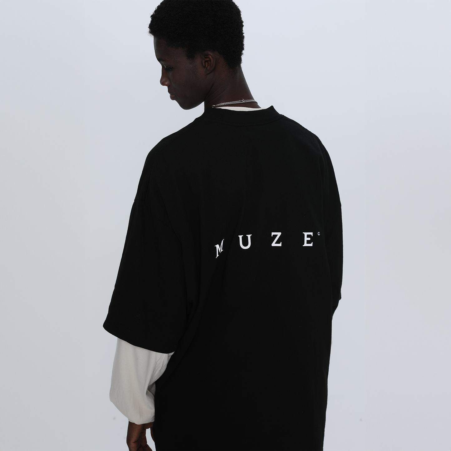 MUZE BLACK LABEL -【MUZE® LOGO REFLECTOR T-SH(BLACK)】ミューズ ロゴ Tシャツ リフレクター ブラック