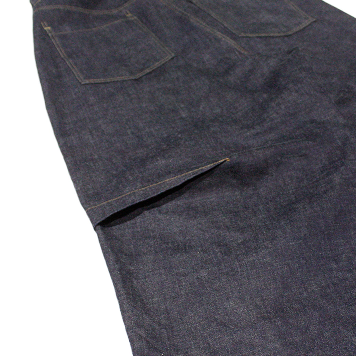 MUZE®︎ TURQUOISE LABEL -【RIDGED DENIM CROSS WIDE TROUSERS(INDIGO