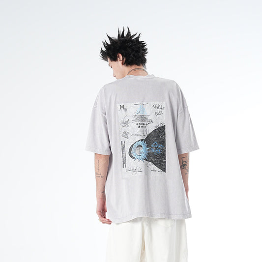 MUZE BLACK LABEL -【MUZE 24HOUR PARTY PEOPLE MINERAL WASH T-SH(ICE GRAY)】ミューズ ミネラル ウォッシュ Tシャツ アイス グレー