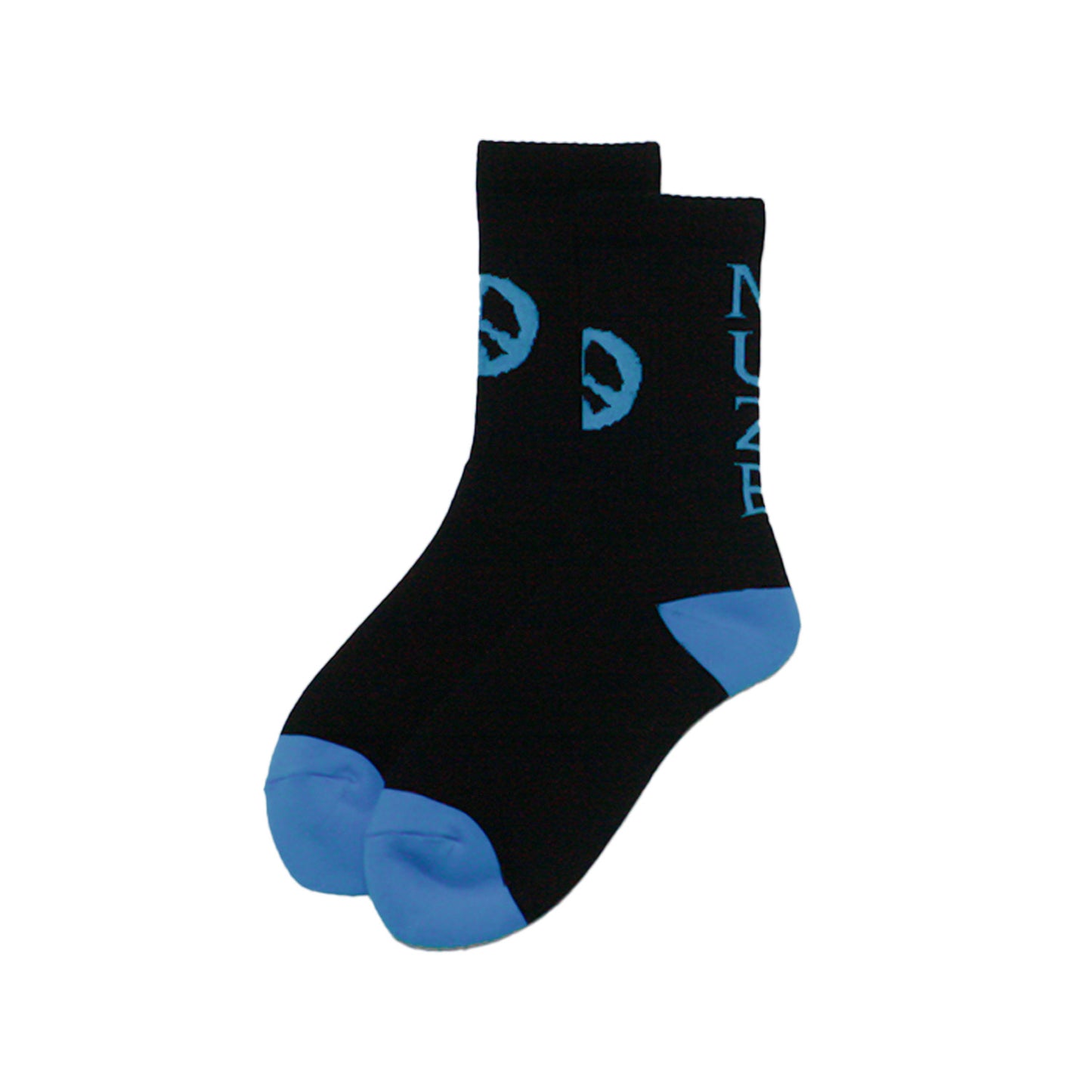 MUZE -【MUZE LOGO PEACE SOX(BLACK × TURQUOISE)】ミューズ ロゴ ピース ソックス ブラック ターコイズ