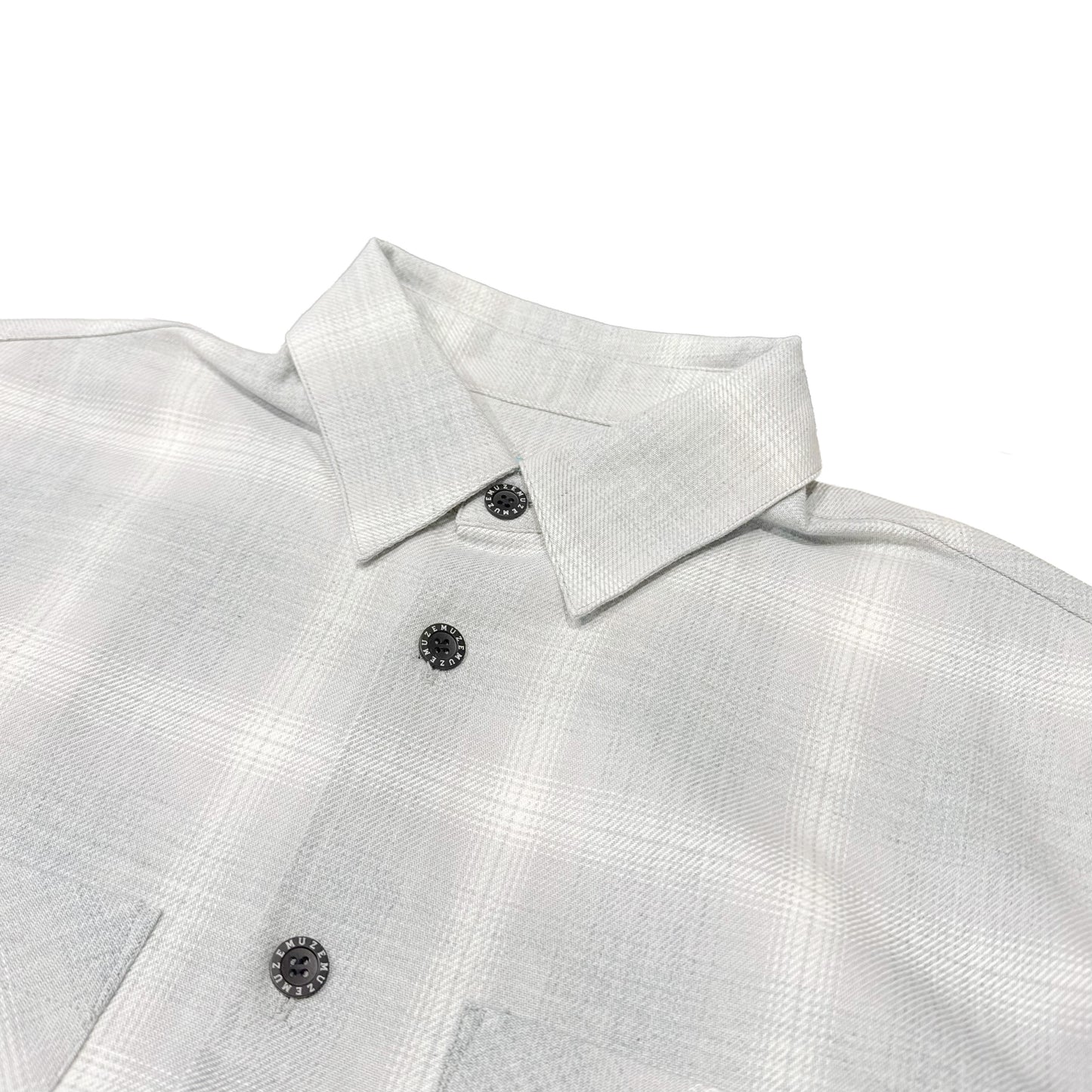 MUZE TURQUOISE LABEL - 【INDIGO TWILL CHECK SHIRT (WHITE)】ミューズ インディゴ ツイル チェック シャツ ホワイト