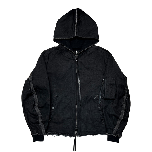 MINUS -【Slash Seam Flight(NOIR)(AGED BLACK)】マイナス スラッシュ シーム フライト ジャケット ブラック