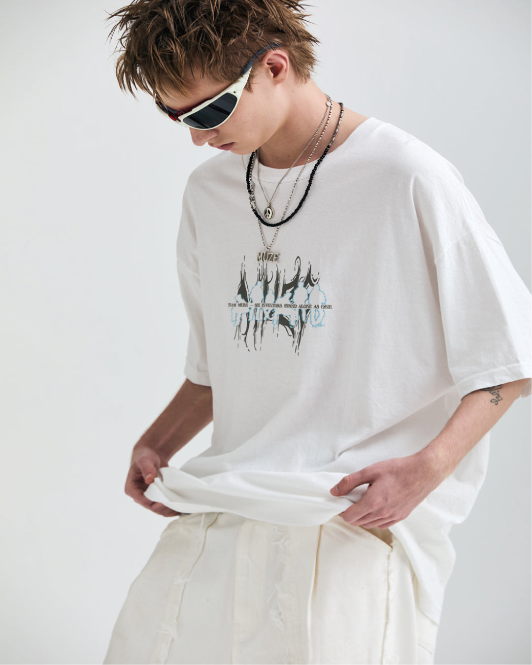MUZE BLACK LABEL -【TEAM MUZE® SIX INVENTORS T-SH (WHITE)】ミューズ シックス インベンターズ Tシャツ ホワイト