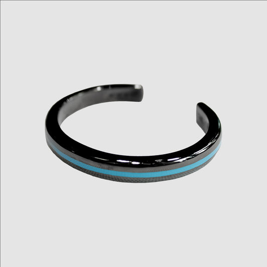 MUZE TURQUOISE LABEL × ACE by morizane - SQUARE CUFF(BLACK×TURQUOISE) ミューズ エースバイモリザネ ブレスレット ブラック
