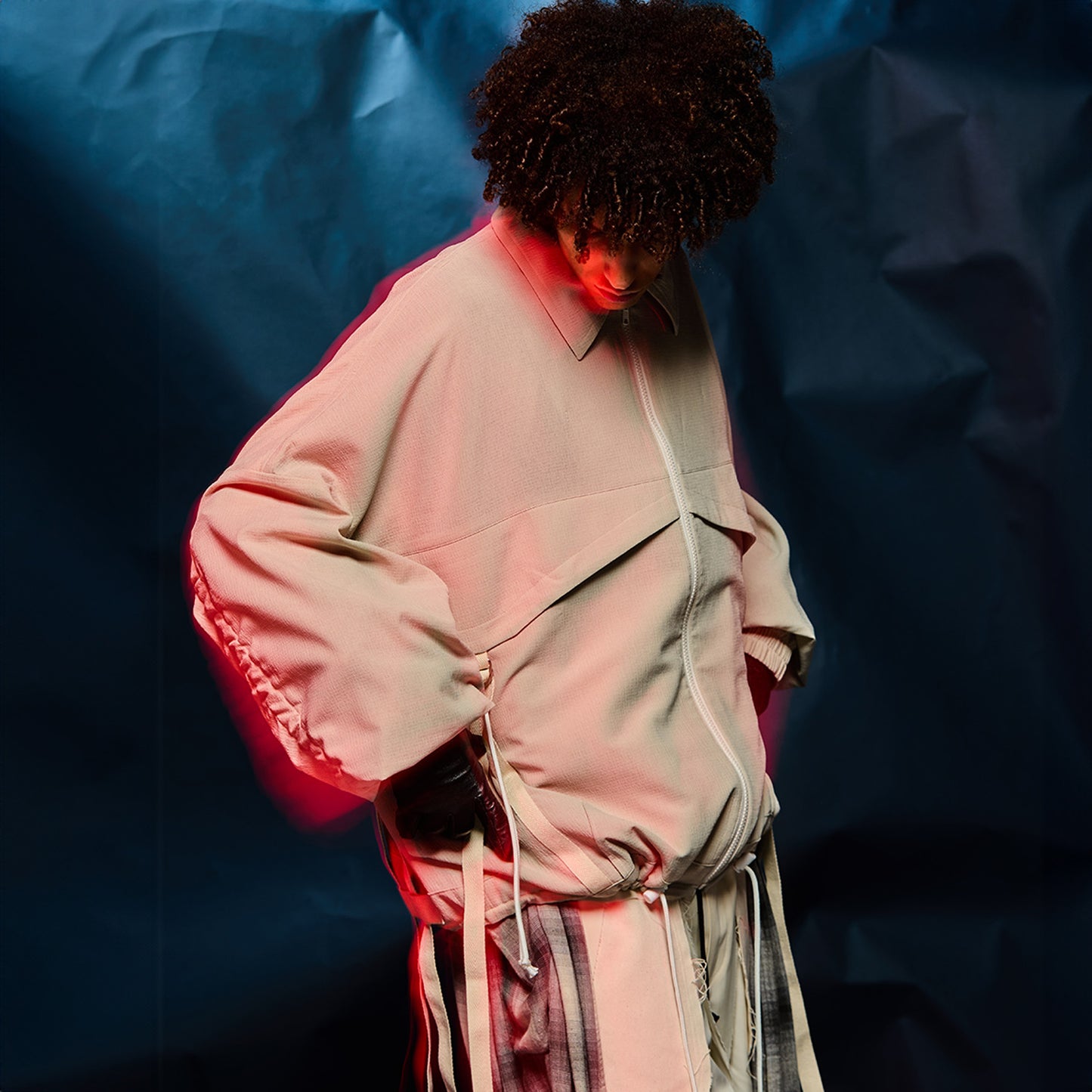 MUZE TURQUOISE LABEL - OVERSIZED BELTED BLOUSON(BEIGE)ミューズ オーバーサイズ ベルト ブルゾン ベージュ