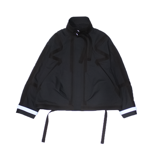 MUZE®︎ TURQUOISE LABEL -【BELTED M-65 WIDE BLOUSON(BLACK×BLUE)】ミューズ ベルテッド ワイド ブルゾン ブラック ブルー