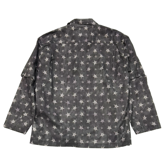 FACCIES -【Twinkle Star textile Detachable sleeves SH(CHARCOAL)】ファッチーズ スター シャツ デタッチャブル チャコール