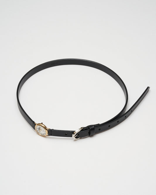 HIDAKA -【VINTAGE WATCH BELT - NARROW(BLACK)】ヒダカ 時計 ベルト ブラック