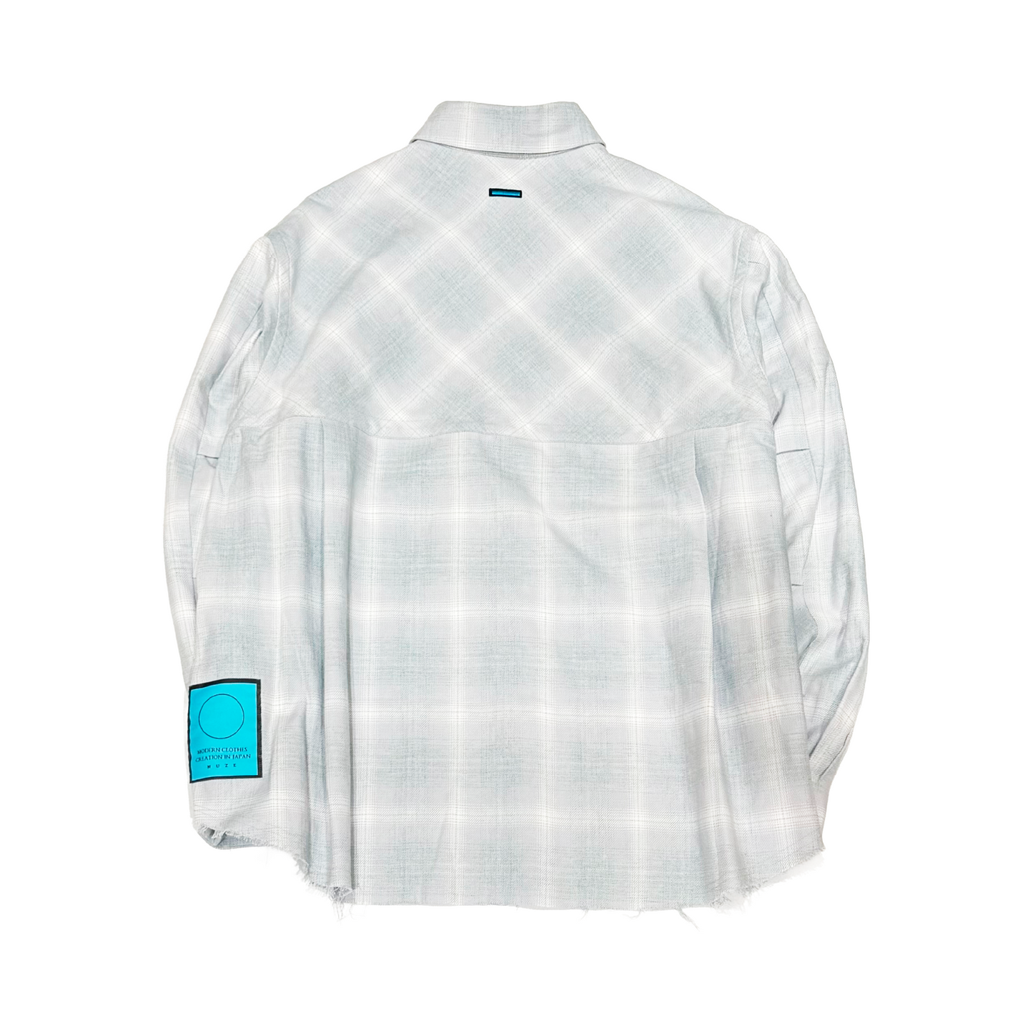 MUZE TURQUOISE LABEL - 【INDIGO TWILL CHECK SHIRT (WHITE)】ミューズ インディゴ ツイル チェック シャツ ホワイト