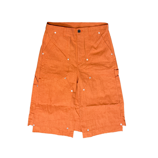 MUZE TURQUOISE LABEL -【CORDURA®︎ WASHER PAINTER SHORTS (ORANGE)】ミューズ コーデュラ ペインター ショーツ オレンジ