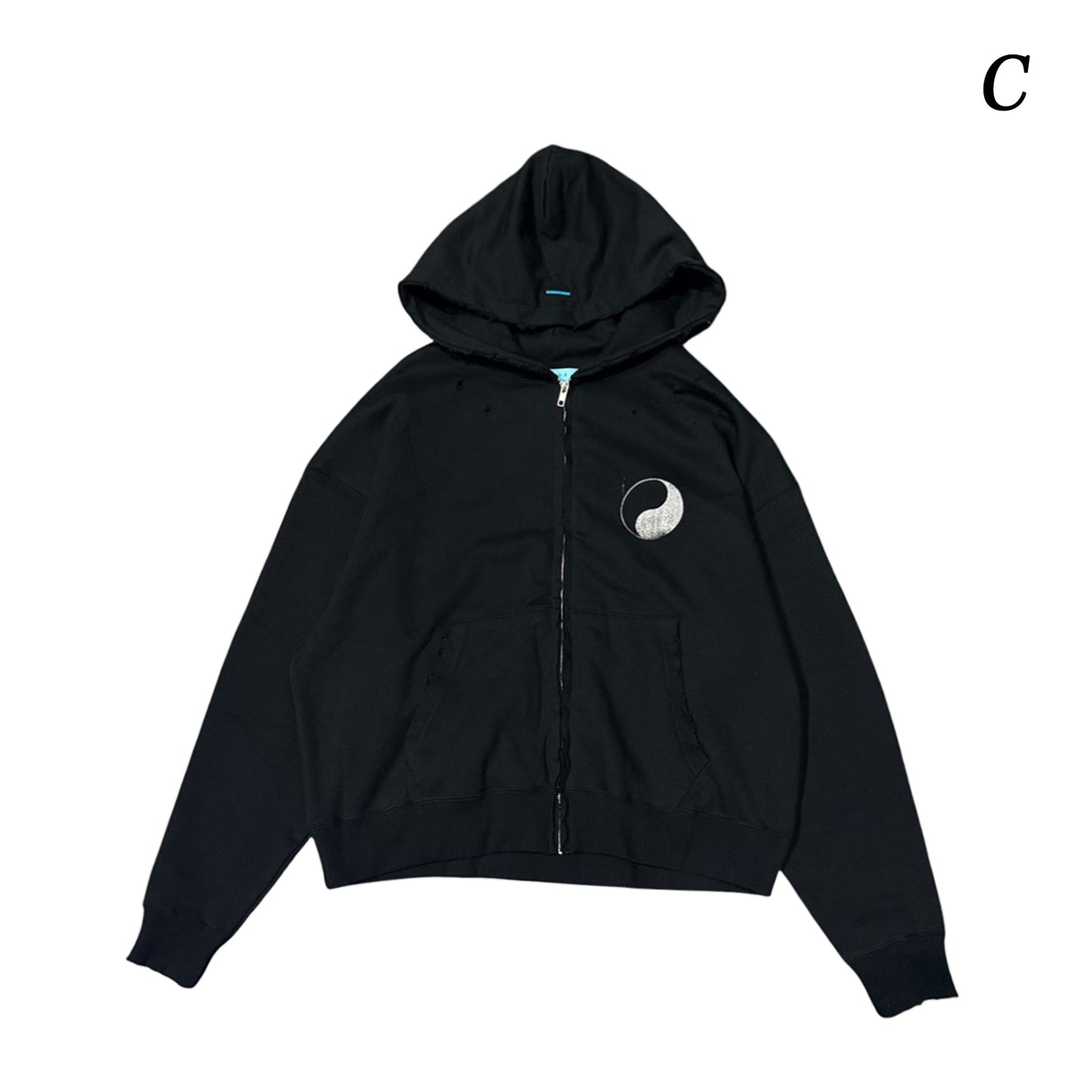 MUZE®︎ -【× MINUS Point Zero part.3 GRAPHIC ZIP HOODIE】ミューズ マイナス ポイントゼロ パート3 グラフィック ジップ フーディー ピグメント ブラック
