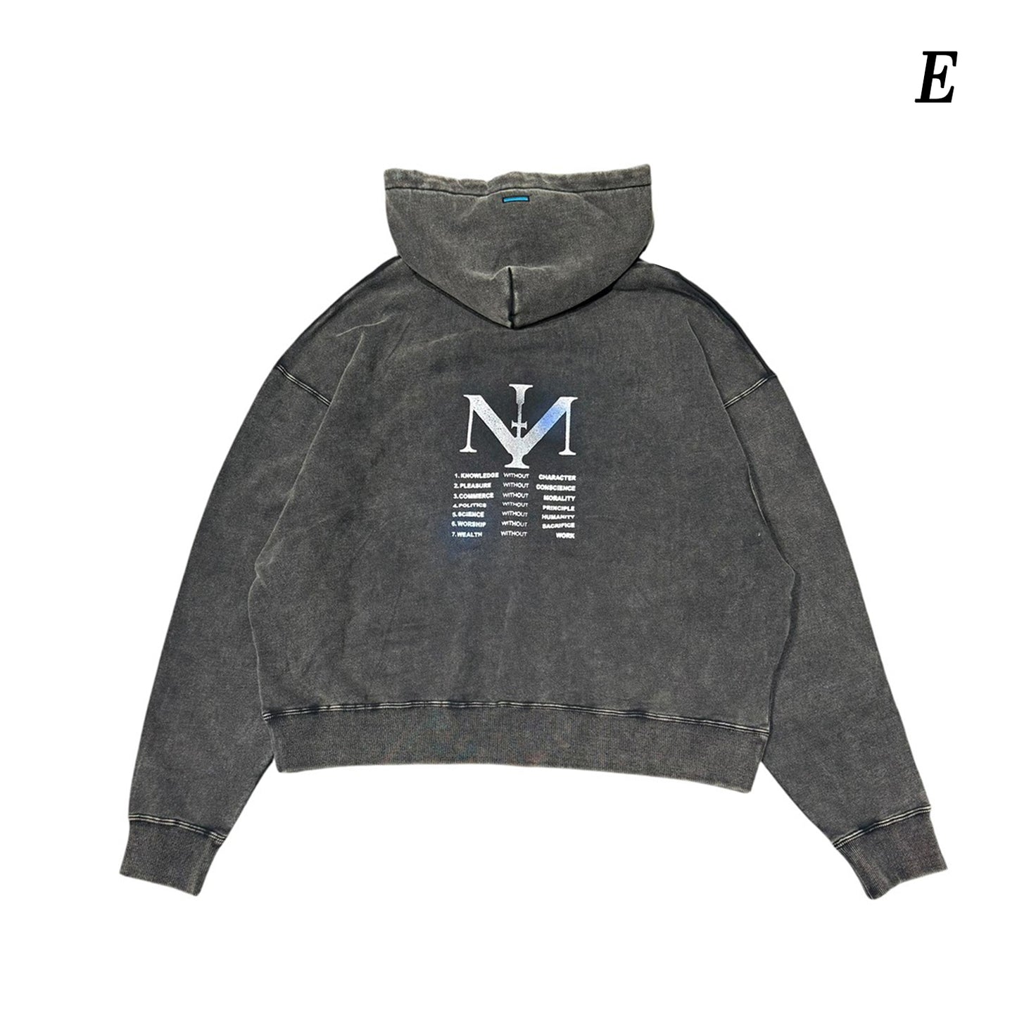 MUZE®︎ -【× MINUS Point Zero part.3 GRAPHIC ZIP HOODIE】ミューズ マイナス ポイントゼロ パート3 グラフィック ジップ フーディー ピグメント ブラック