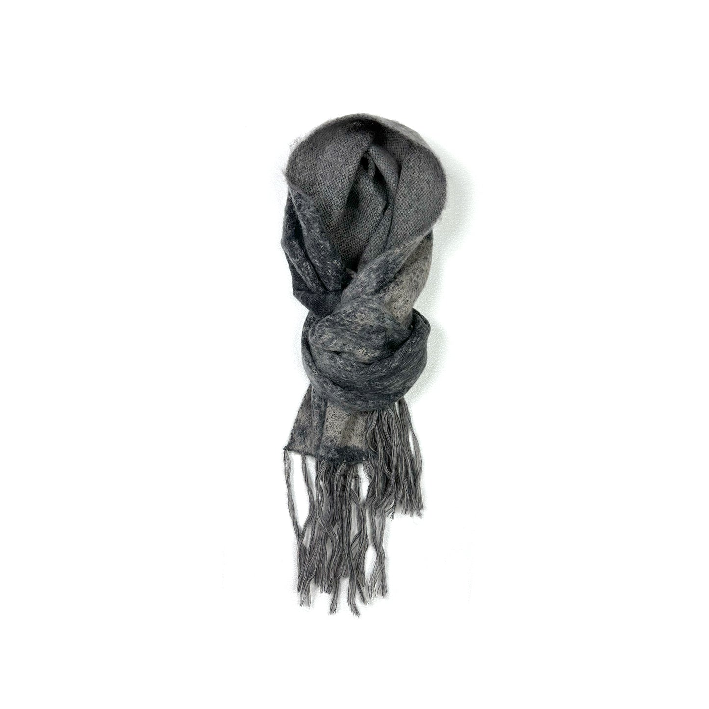 FACCIES - RUSTY JACQUARD MOHAIR KNIT STOLE(GRAY) ファッチーズ ジャガード モヘア ニット ストール グレー