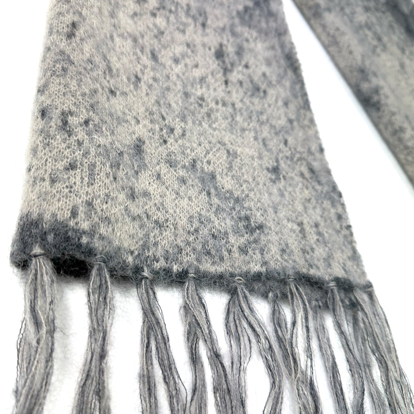 FACCIES - RUSTY JACQUARD MOHAIR KNIT STOLE(GRAY) ファッチーズ ジャガード モヘア ニット ストール グレー