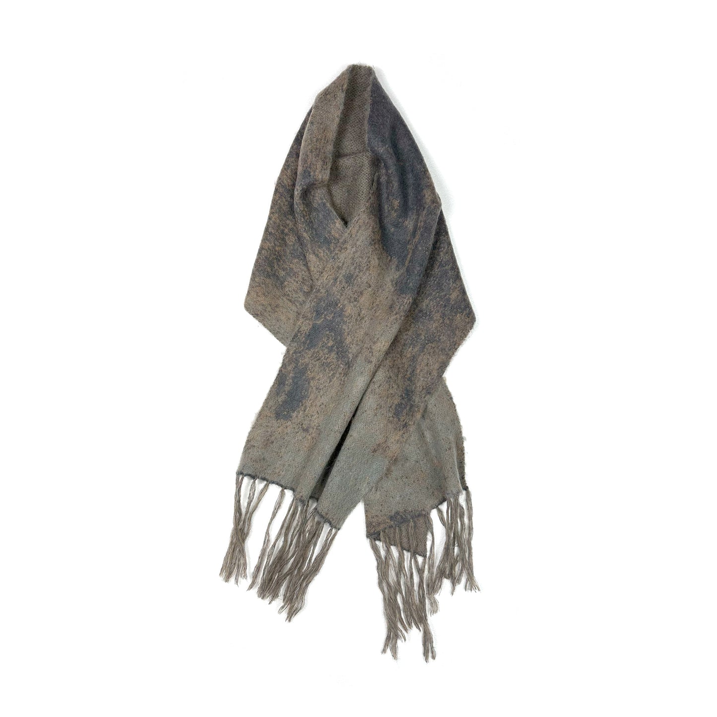 FACCIES - RUSTY JACQUARD MOHAIR KNIT STOLE(BROWN) ファッチーズ ジャガード モヘア ニット ストール ブラウン