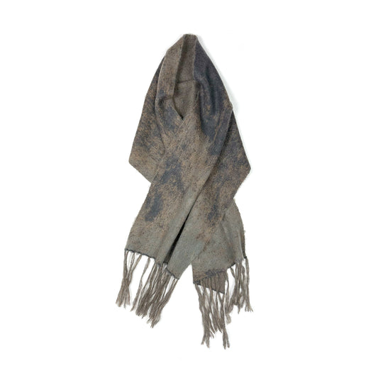 FACCIES - RUSTY JACQUARD MOHAIR KNIT STOLE(BROWN) ファッチーズ ジャガード モヘア ニット ストール ブラウン