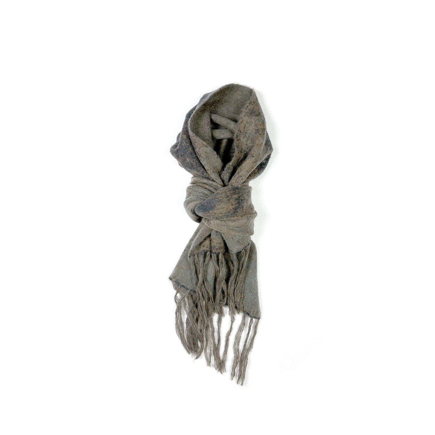 FACCIES - RUSTY JACQUARD MOHAIR KNIT STOLE(BROWN) ファッチーズ ジャガード モヘア ニット ストール ブラウン