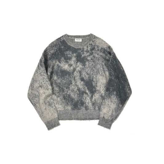 FACCIES - RUSTY JACQUARD MOHAIR KNIT PO(GRAY) ファッチーズ ジャガード モヘア ニット グレー