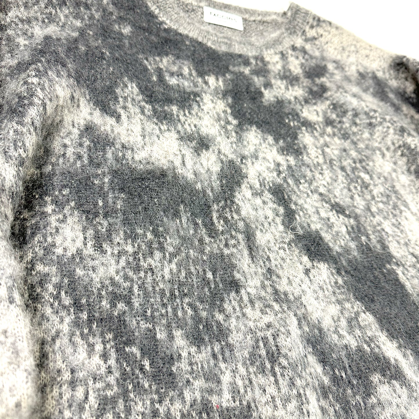 FACCIES - RUSTY JACQUARD MOHAIR KNIT PO(GRAY) ファッチーズ ジャガード モヘア ニット グレー