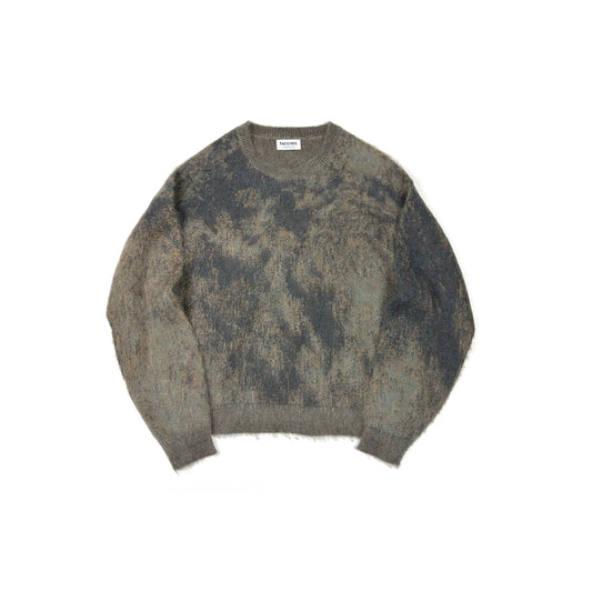 FACCIES - RUSTY JACQUARD MOHAIR KNIT PO(BROWN)　ファッチーズ ジャガード モヘア ニット ブラウン