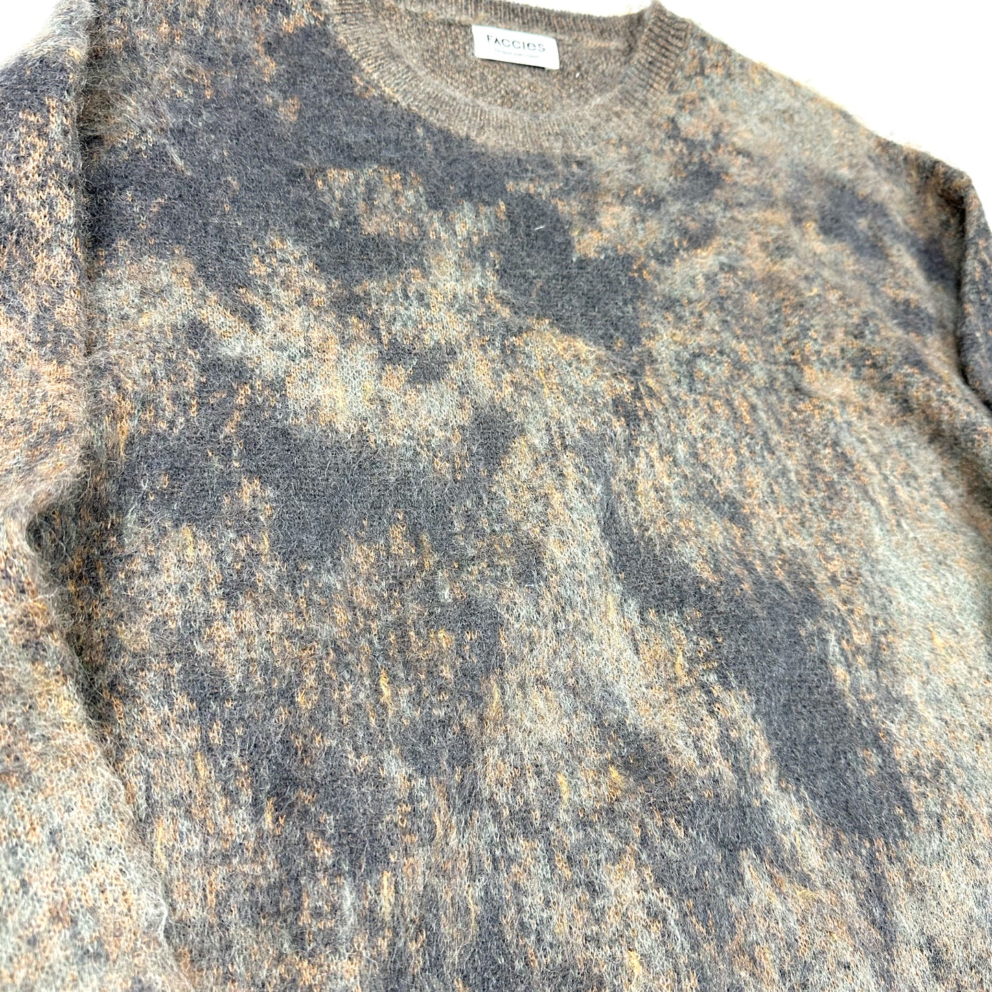 FACCIES - RUSTY JACQUARD MOHAIR KNIT PO(BROWN)　ファッチーズ ジャガード モヘア ニット ブラウン