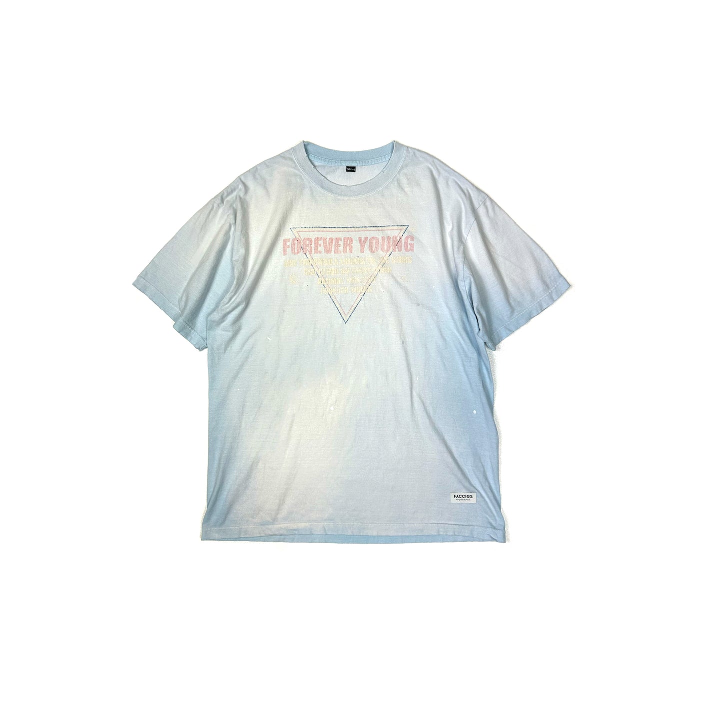 FACCIES -【AGINGA FADE TEE(SOFT)(L.BLUE)】エイジング フェード Tシャツ ソフト ライトブルー