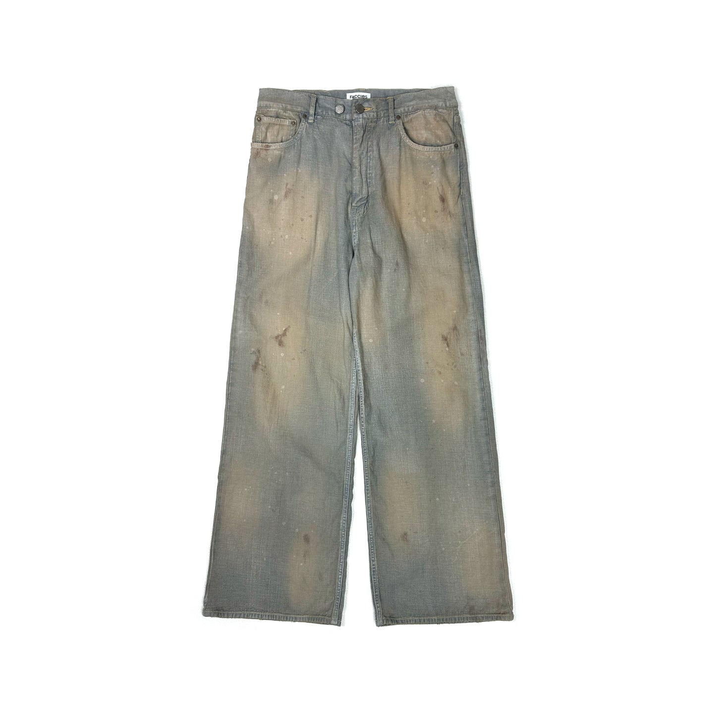 FACCIES -【AGINGA LIGHT OZ DENIM BAGGY PANTS(BEACH)】ファッチーズ エイジング ライト デニム パンツ ビーチ