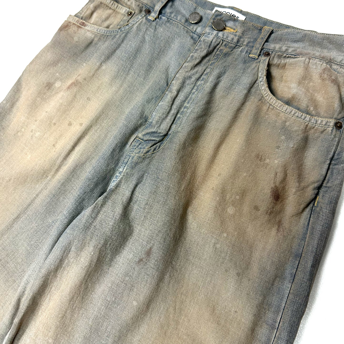 FACCIES -【AGINGA LIGHT OZ DENIM BAGGY PANTS(BEACH)】ファッチーズ エイジング ライト デニム パンツ ビーチ