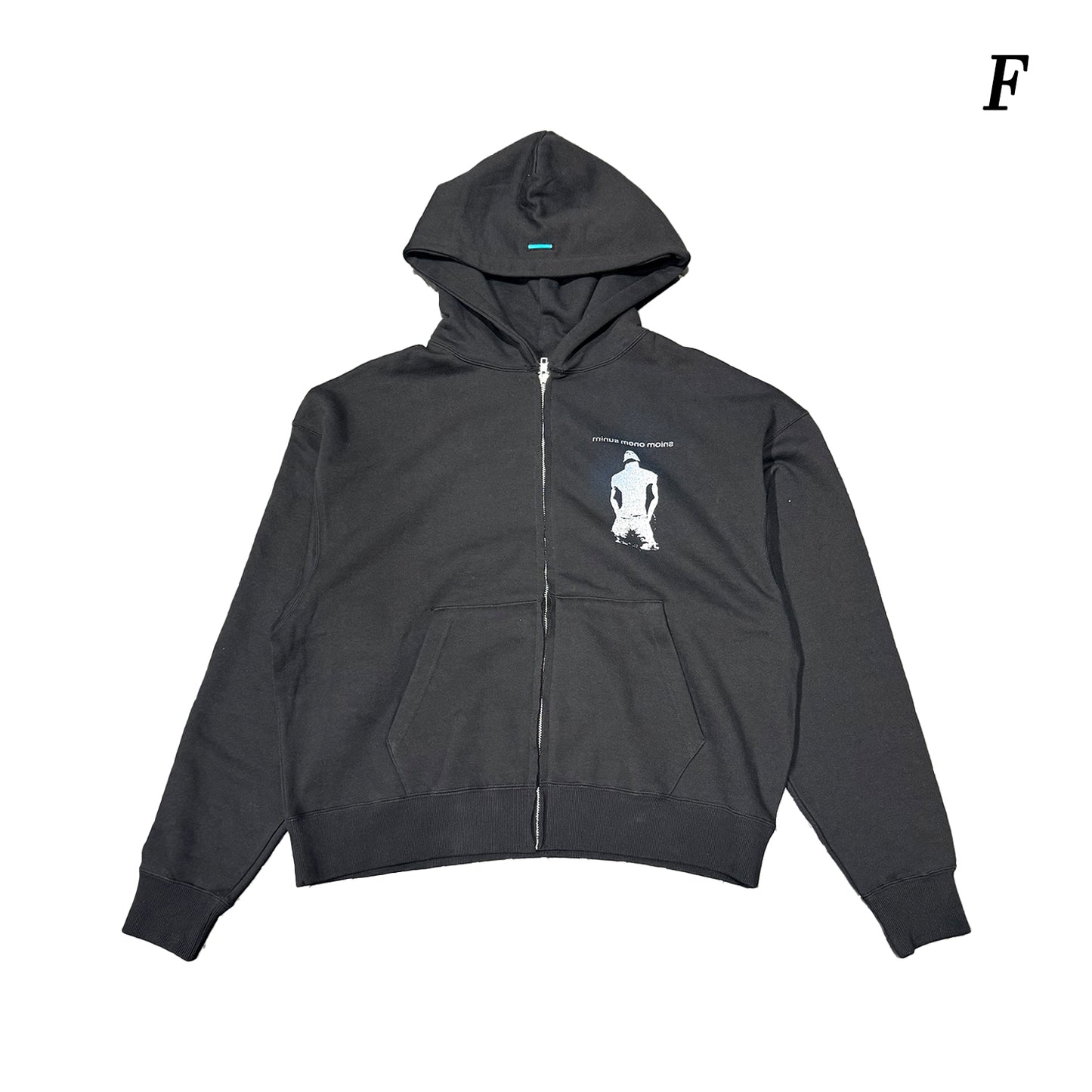 MUZE®︎ -【× MINUS Point Zero part.3 GRAPHIC ZIP HOODIE】ミューズ マイナス ポイントゼロ パート3 グラフィック ジップ フーディー ピグメント ブラック