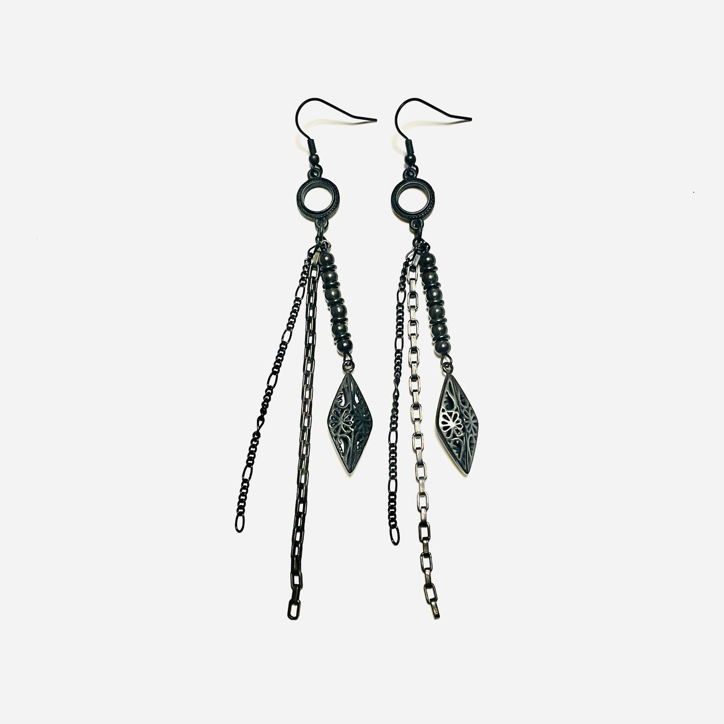 受注 / GARA -【MULTIPLE PIERCE / EARRINGS (BLACK)(SILVER)(GOLD)】