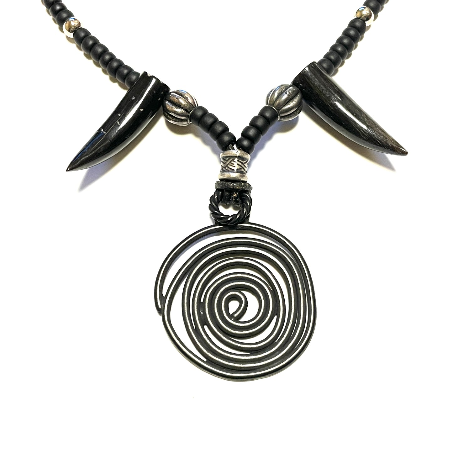 受注 / GARA -【COAL HORN NECKLACE (BLACK)】