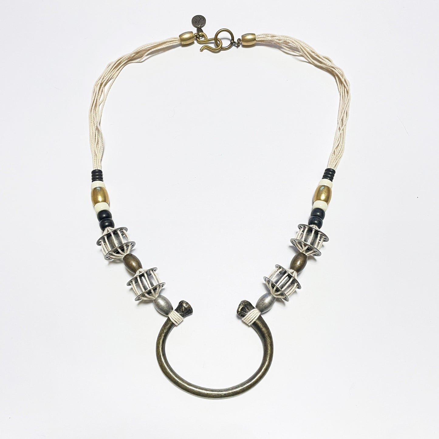 受注 / GARA -【MANTRA NECKLACE (BEIGE×GOLD)】