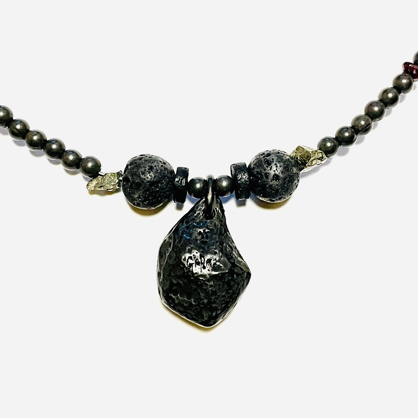 受注 / GARA -【DARK STONE NECKLACE (BLACK)(SILVER)】