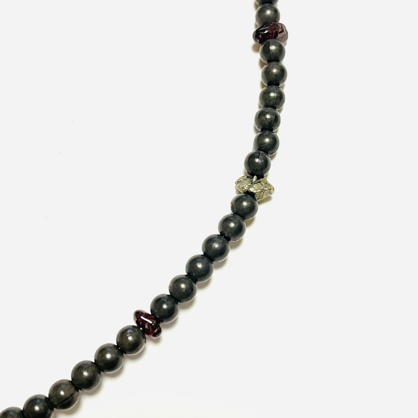 受注 / GARA -【DARK STONE NECKLACE (BLACK)(SILVER)】