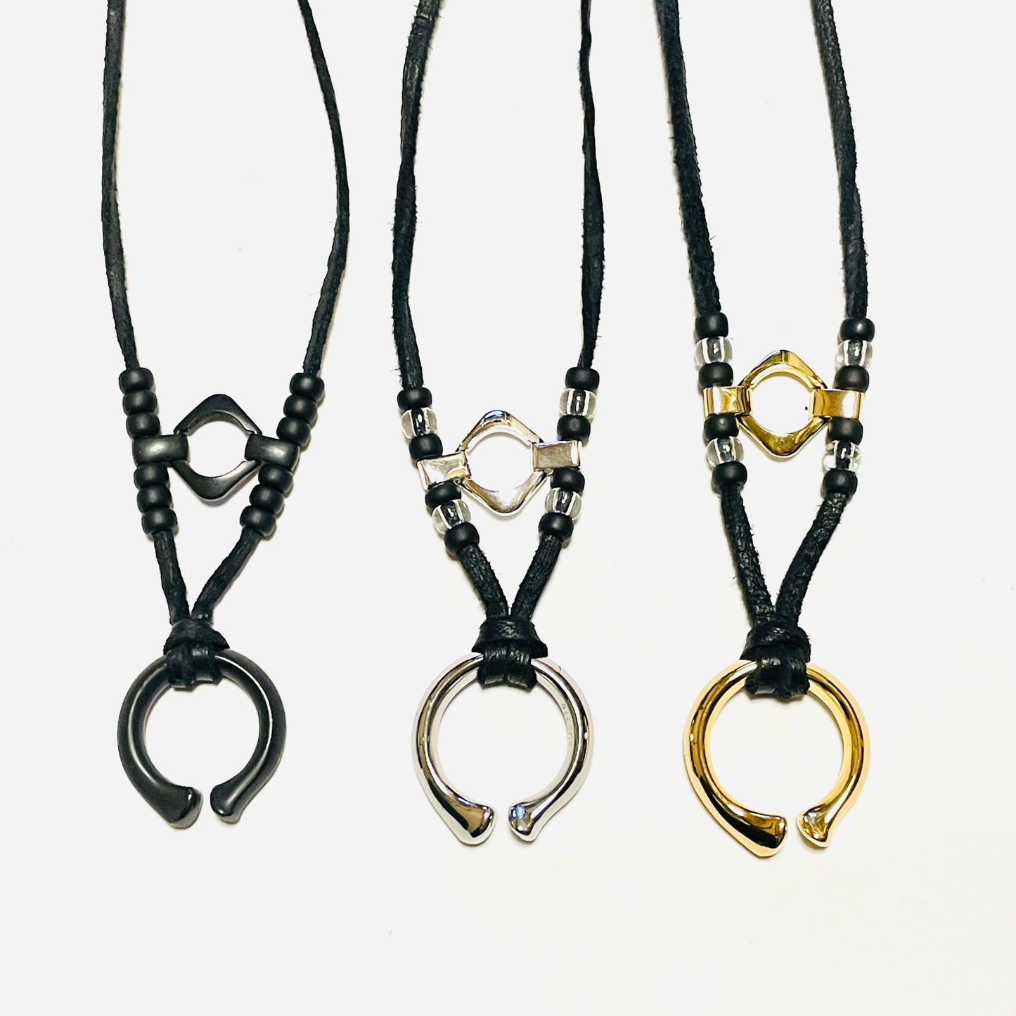 受注 / GARA -【CRUSADE BONE RING CHOKER(BLACK)(SILVER)(GOLD)】