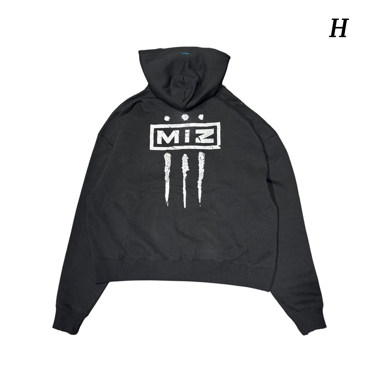 MUZE®︎ -【× MINUS Point Zero part.3 GRAPHIC ZIP HOODIE】ミューズ マイナス ポイントゼロ パート3 グラフィック ジップ フーディー ピグメント ブラック
