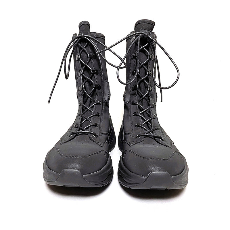 GARA - DISTANCE CRUST BOOTS SNEAKER (BLACK SOLE) ガラ スニーカー ブーツ ブラック