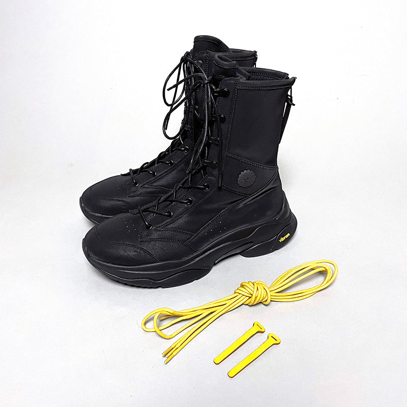 GARA - DISTANCE CRUST BOOTS SNEAKER (BLACK SOLE) ガラ スニーカー ブーツ ブラック