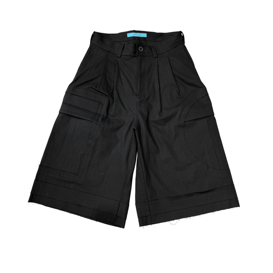 MUZE TURQUOISE LABEL -【FORM FOLLOWS FUNCTION DENIM SHORTS(BLACK)】ミューズ デニム ショーツ カーゴ ブラック