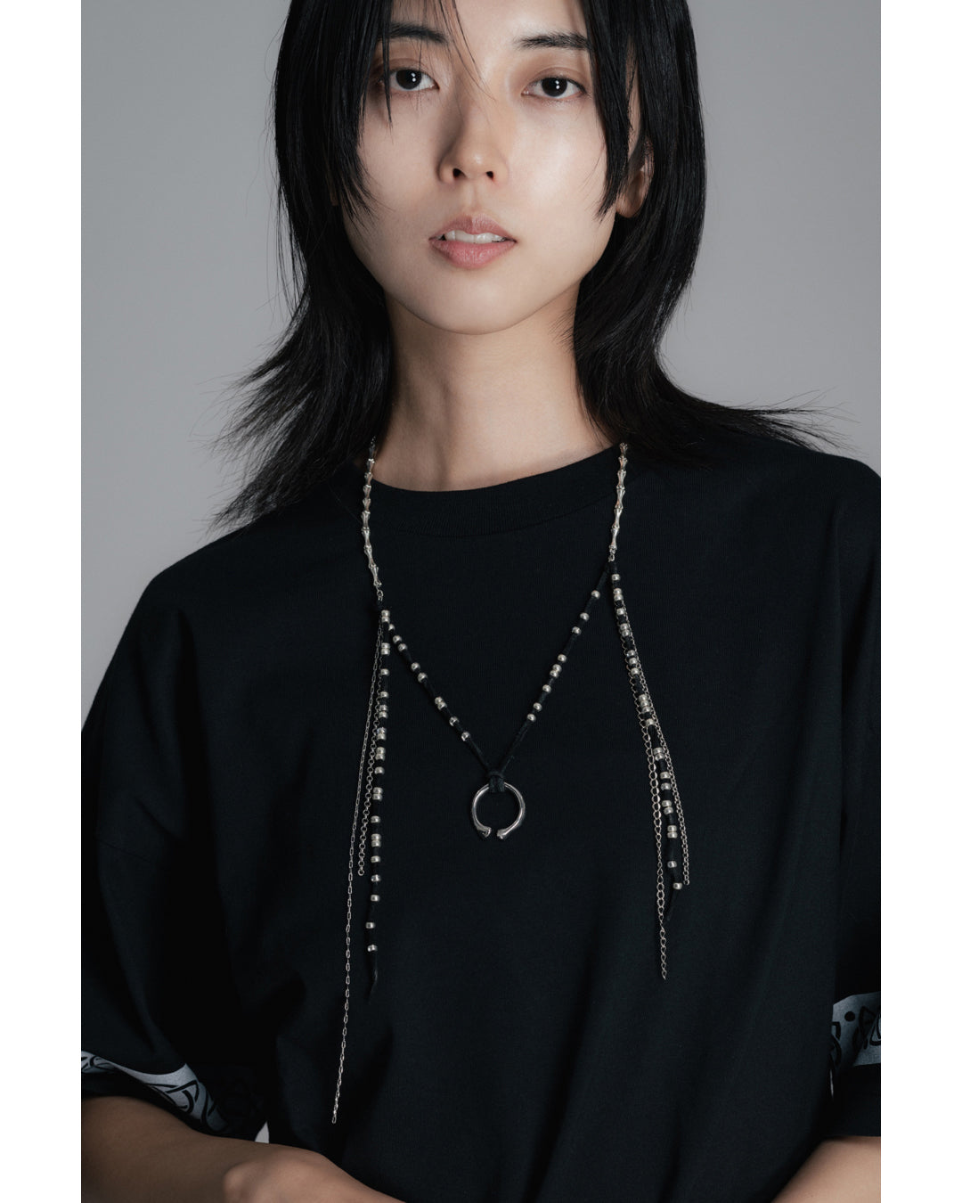 GARA - VAGRANT NECKLACE(SILVER×BLACK) ヴァ グラント ネックレス シルバー ブラック