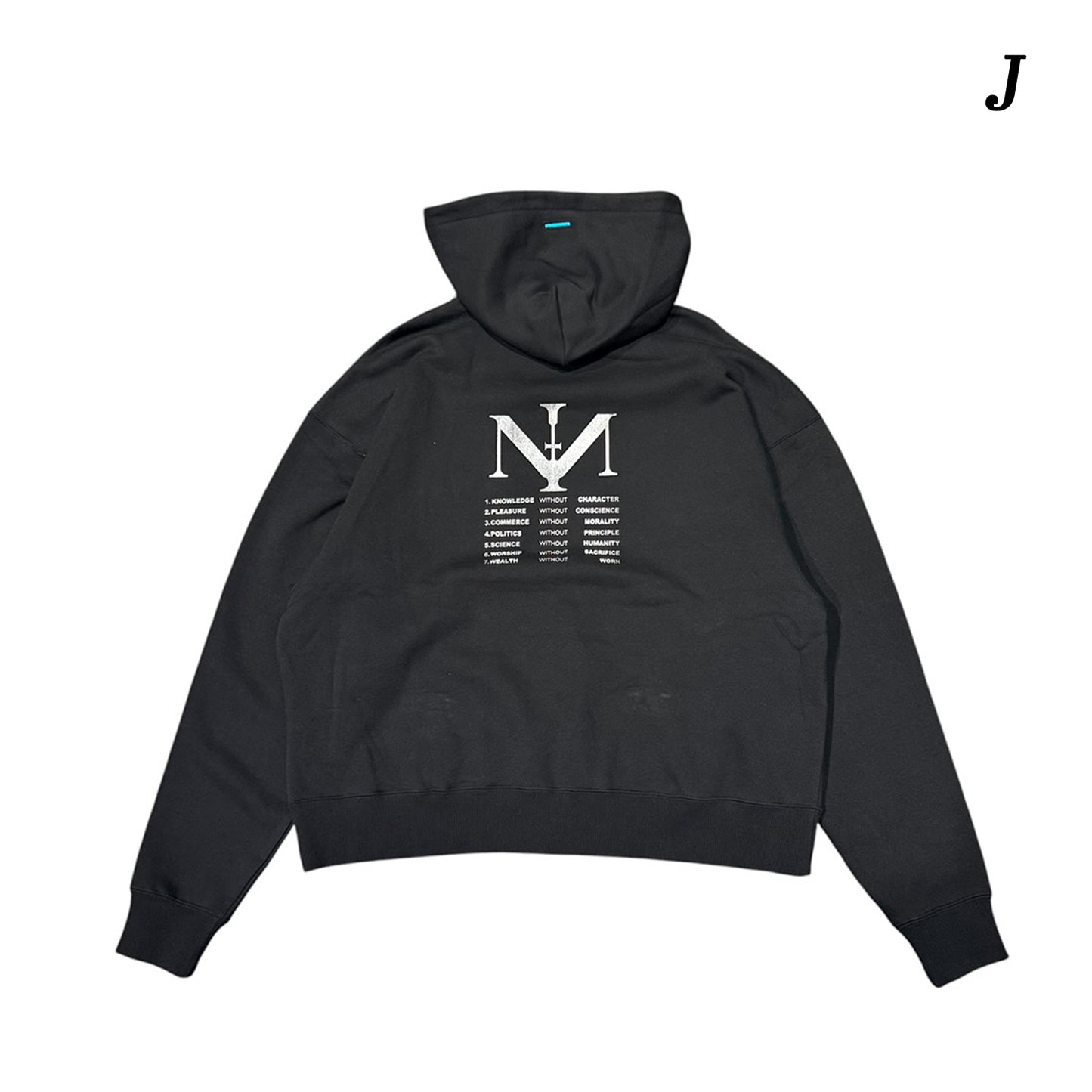 MUZE®︎ -【× MINUS Point Zero part.3 GRAPHIC ZIP HOODIE】ミューズ マイナス ポイントゼロ パート3 グラフィック ジップ フーディー ピグメント ブラック