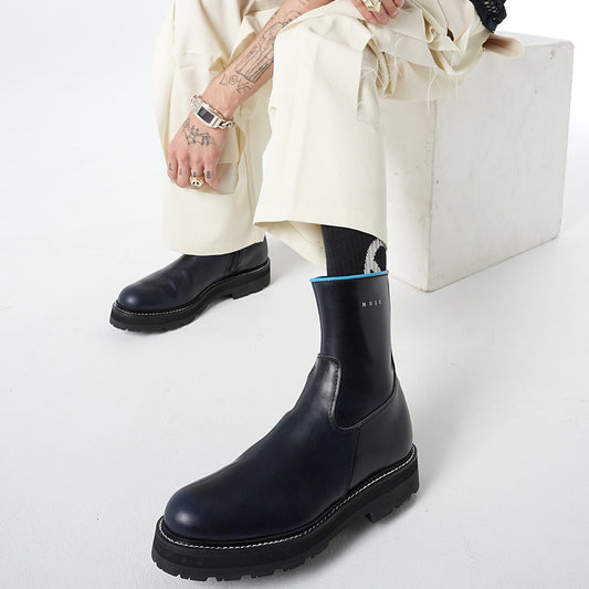 MUZE TURQUOISE LABEL × KIDS LOVE GAITE - SIDE ZIP VIBRAM ARCTIC GRIP BOOTS(NAVY)