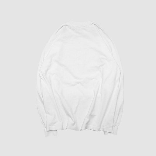 MUZE BLACK LABEL - MUZE PEACE EMBROIDERY LONG T-SHIRT(WHITE)ミューズ 2023年秋冬 ピース 刺繍 ロングTシャツ ホワイト