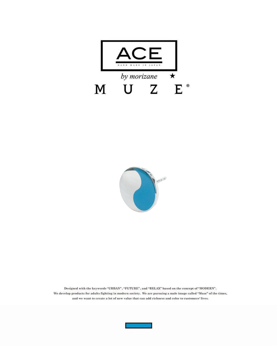 MUZE TURQUOISE LABEL - ×ACE by morizane yin yang pierce ミューズ エース バイ モリザネ インヤン ピアス シルバー ターコイズ