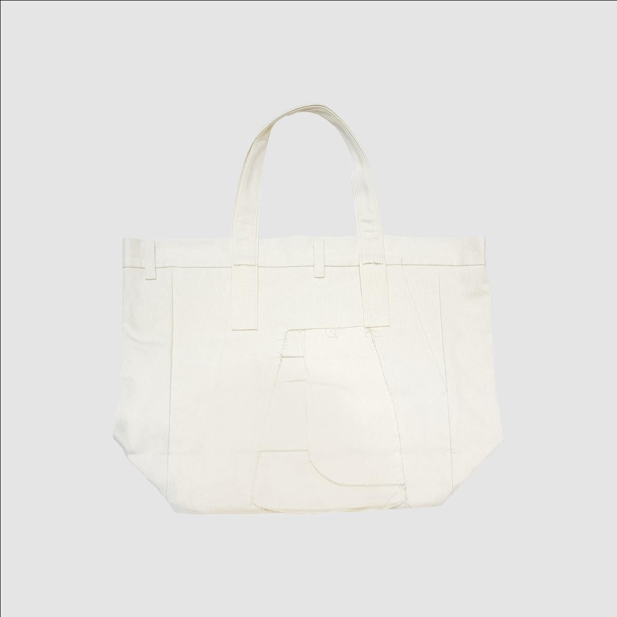 MUZE TURQUOISE LABEL - 3D DENIM TOTE BAG(WHITE) ミューズ 3D デニム トート ホワイト