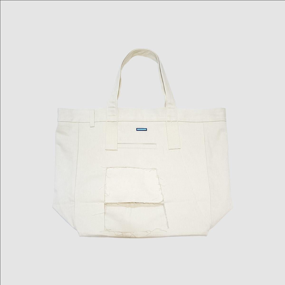 MUZE TURQUOISE LABEL - 3D DENIM TOTE BAG(WHITE) ミューズ 3D デニム トート ホワイト