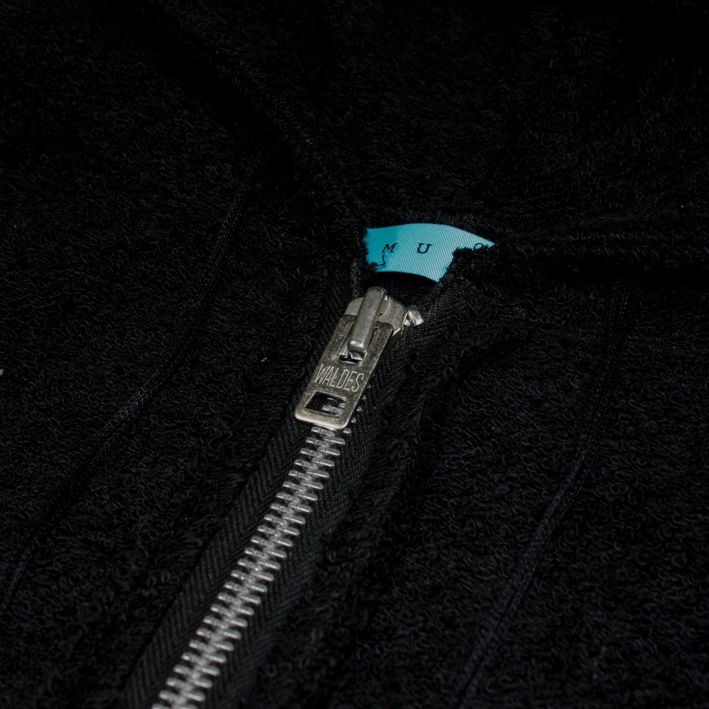 MUZE TURQUOISE LBEL × FACCIES -【LOOPWHEELER  SWEAT ZIPUP HOODIE(BLACK)】ミューズ ファッチーズ ジップ パーカー ループウィラー ブラック